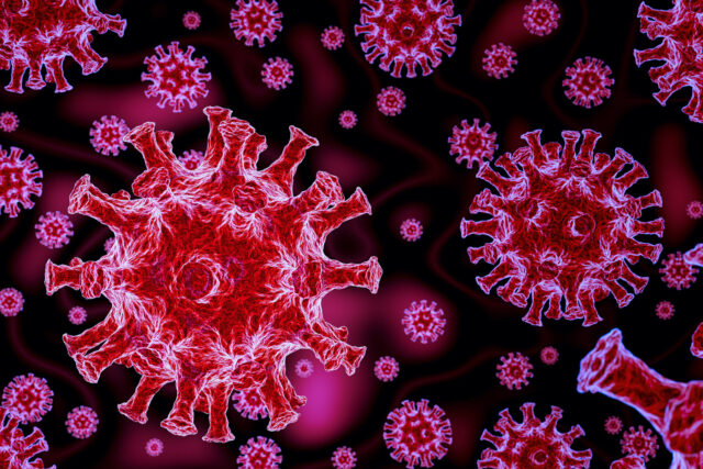 coronavirus cells illustration